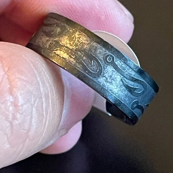 8mm black fish hooks ring size 11 - Picture 8 of 10